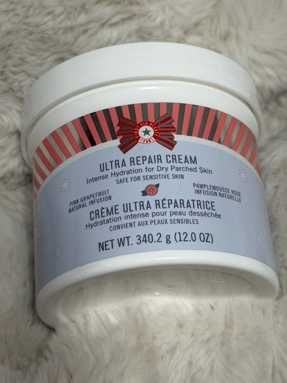 NWT First Aid Beauty FAB Ultra Repair Cream 12oz Pink Grapefruit Sealed